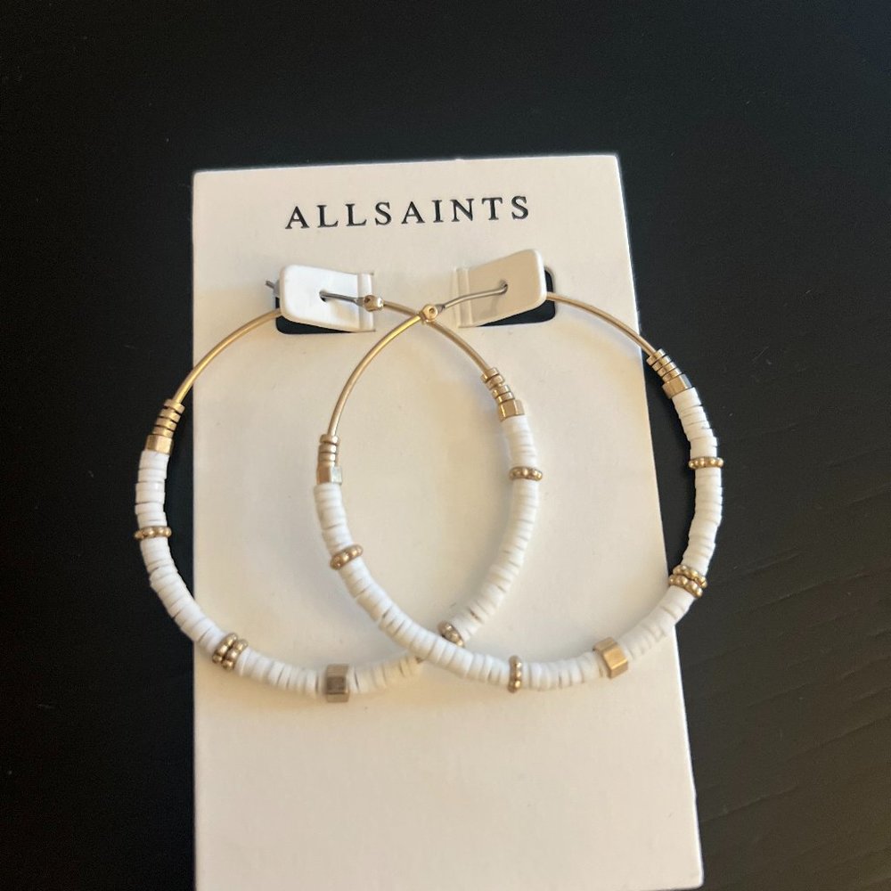 AllSaints Hoop Beaded Earrings